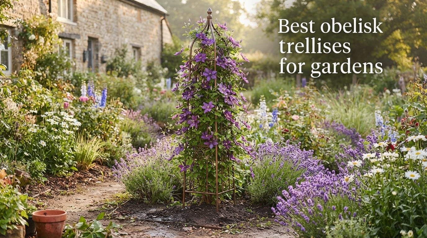 Best obelisk trellises for gardens