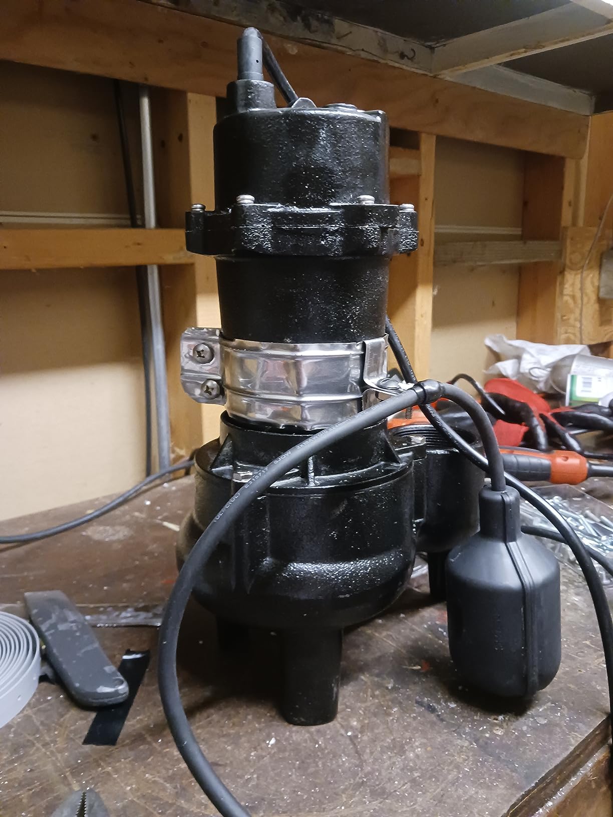 WAYNE RPP50-1/2 HP Cast Iron Sewage Pump with Piggy Back Tether Float Switch - Up to 6,200 Gallons Per Hour - Heavy Duty Sewage and Effluent Pump customer photo 2