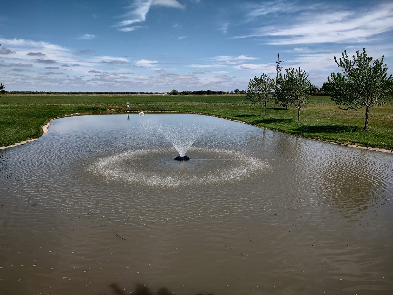 Kasco 3/4HP VFX Aerating Fountain, 120V, 100ft Power Cord | Aerating Fountain with V-shaped display pattern with aeration, Ideal for ponds up to 3/4 acre, Float included customer photo 1
