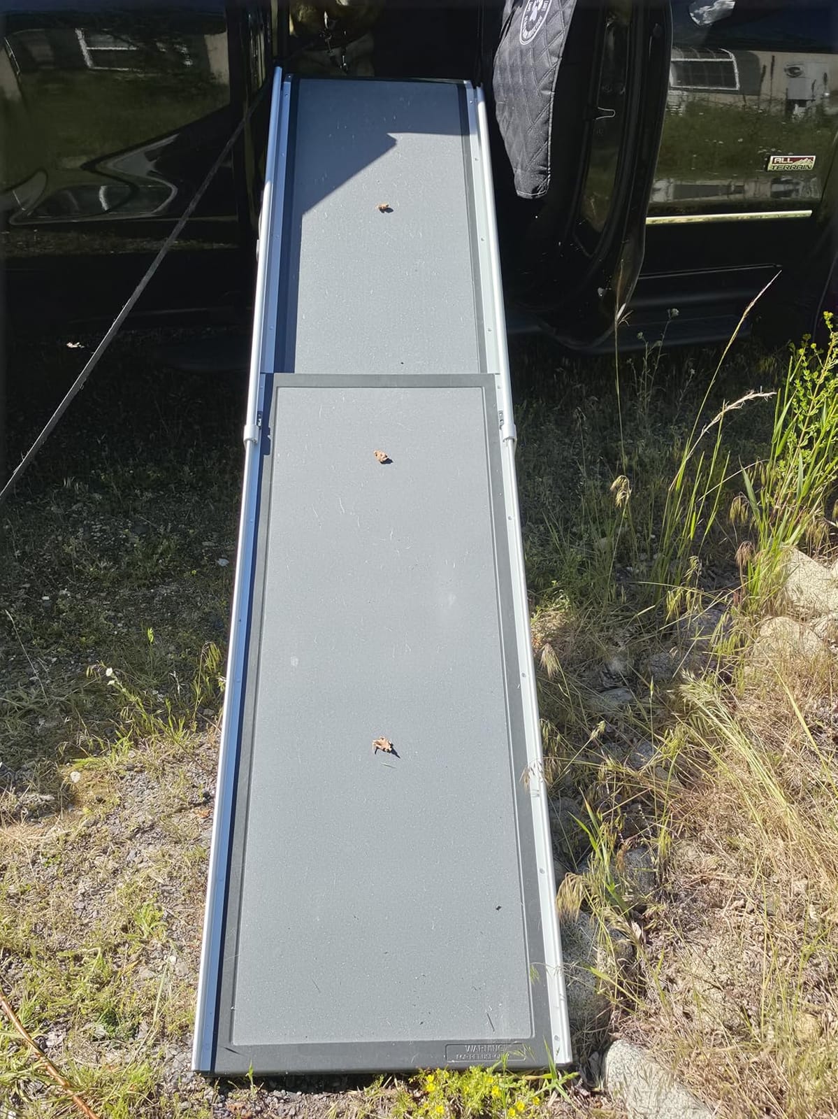 PetSafe Happy Ride Extra Long Telescoping Dog Ramp, Portable Pet Ramp for Cars, Trucks & SUVs with Adjustable Sizing | Extends 47-87 in to Reach Tall Trucks & SUVs, Rubber Feet, Side Rails, Safety Latch for Storage, Supports Dogs up to 300 Lb customer photo 2