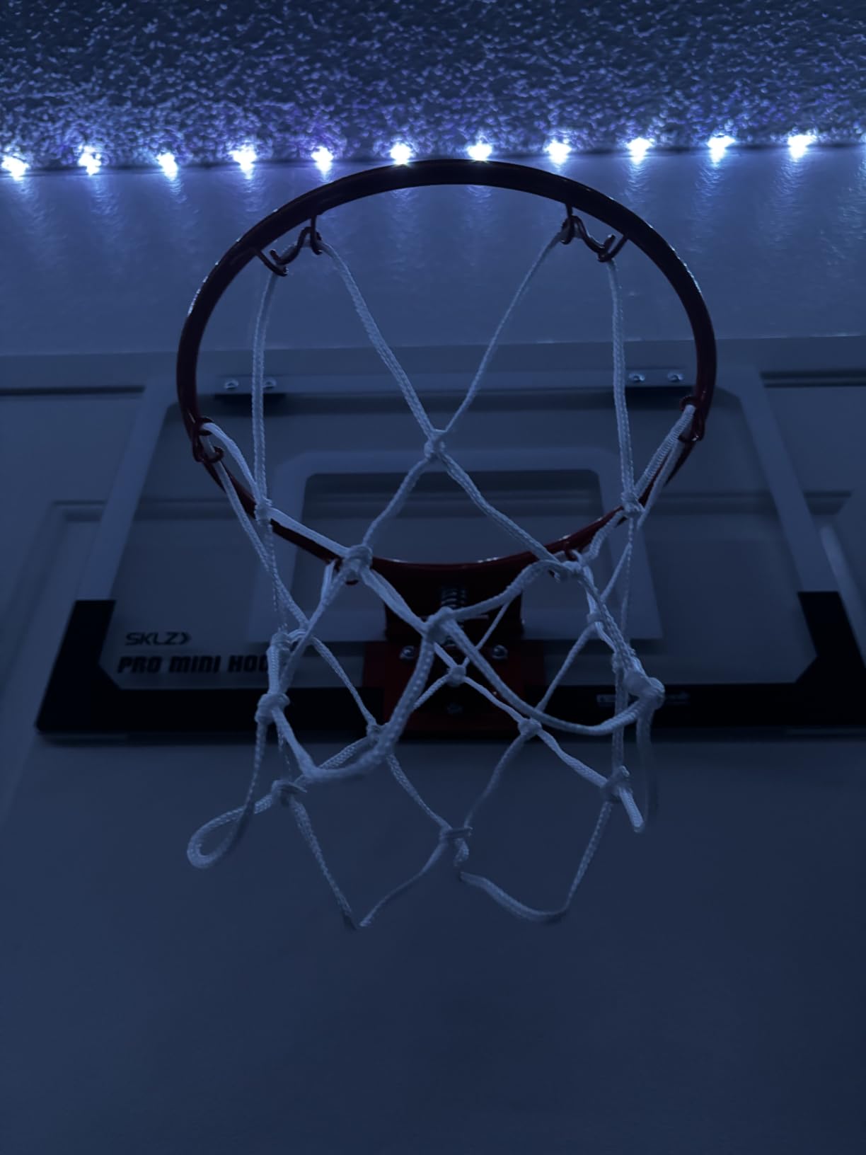 SKLZ Pro Mini Indoor Basketball Hoop with Ball, Over the Door, Shatter-Proof Backboard, Spring-Action Break-Away Steel Rim customer photo 1