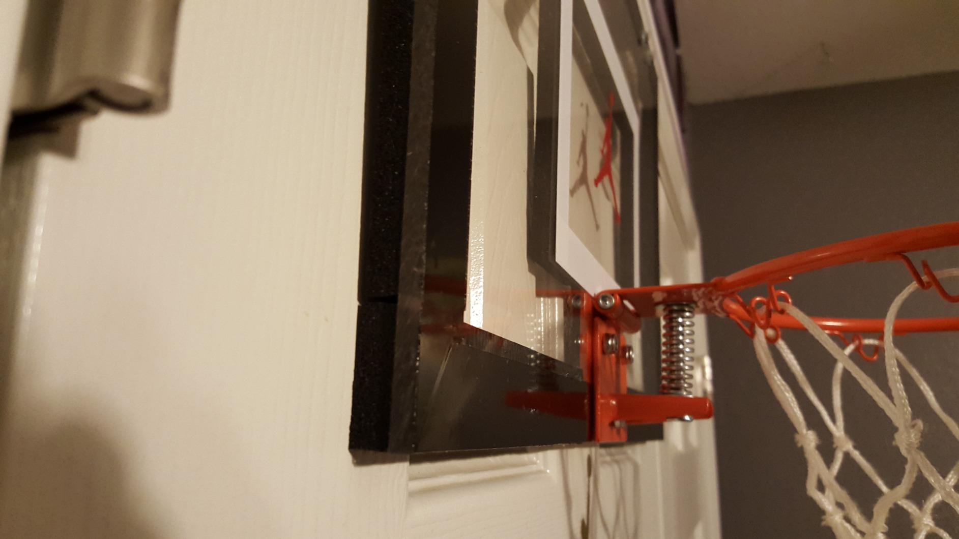 SKLZ Pro Mini Indoor Basketball Hoop with Ball, Over the Door, Shatter-Proof Backboard, Spring-Action Break-Away Steel Rim customer photo 2