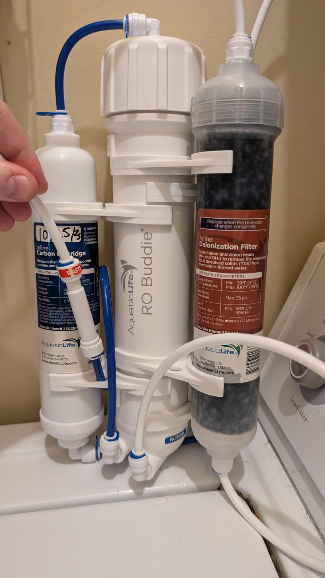 Aquatic Life RO Buddie 4-Stage Aquarium Water Filter System, Reverse Osmosis RO/DI Filtration Unit for Fish Tank, Fountains, and More, 50 GPD (Gallons Per Day) customer photo 2