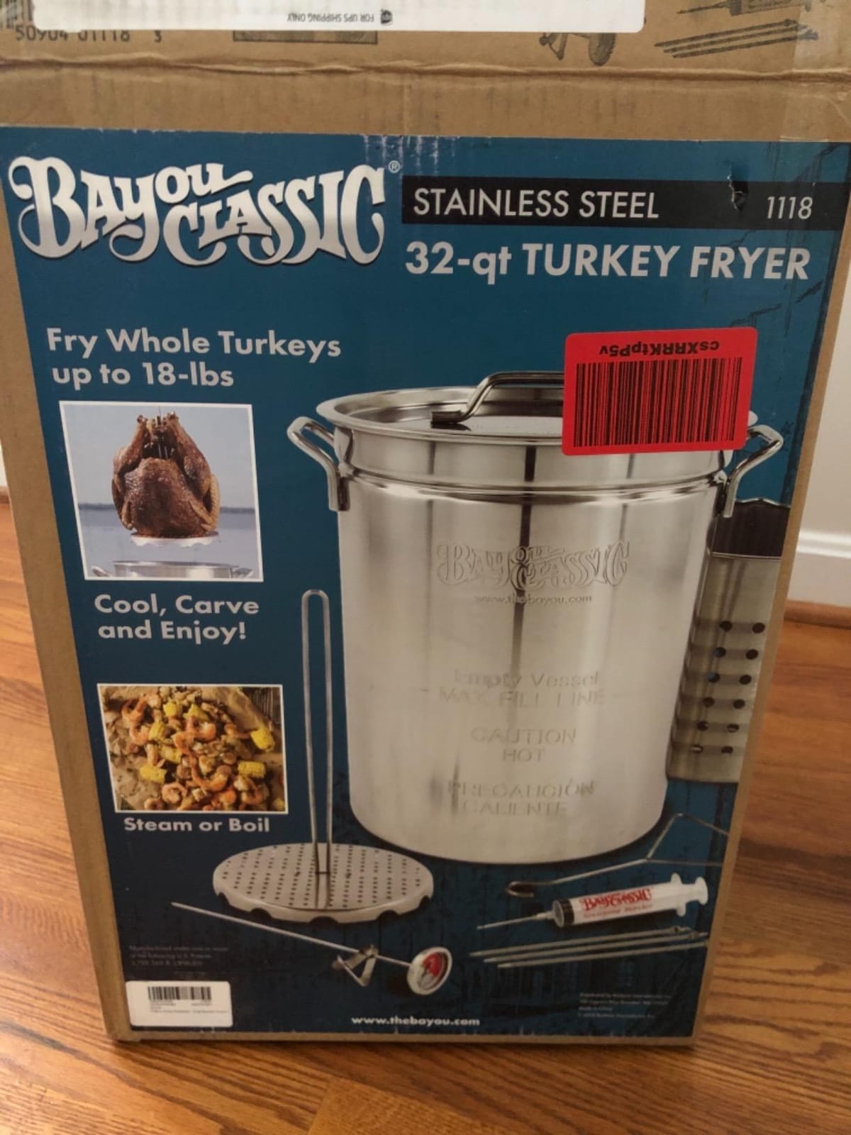 Bayou Classic Propane Turkey Fryer Kit - Burner and 32qt Stainless Steel Pot customer photo 1