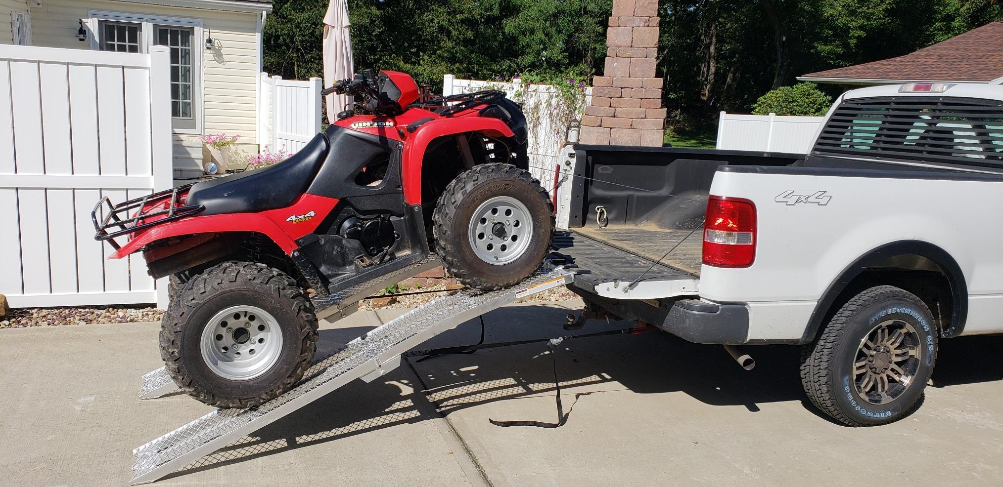 89-inch Folding Aluminum Truck, UTV/ATV, Motorcycle Loading Arch Ramps - Pair, 1500lb Capacity customer photo 1