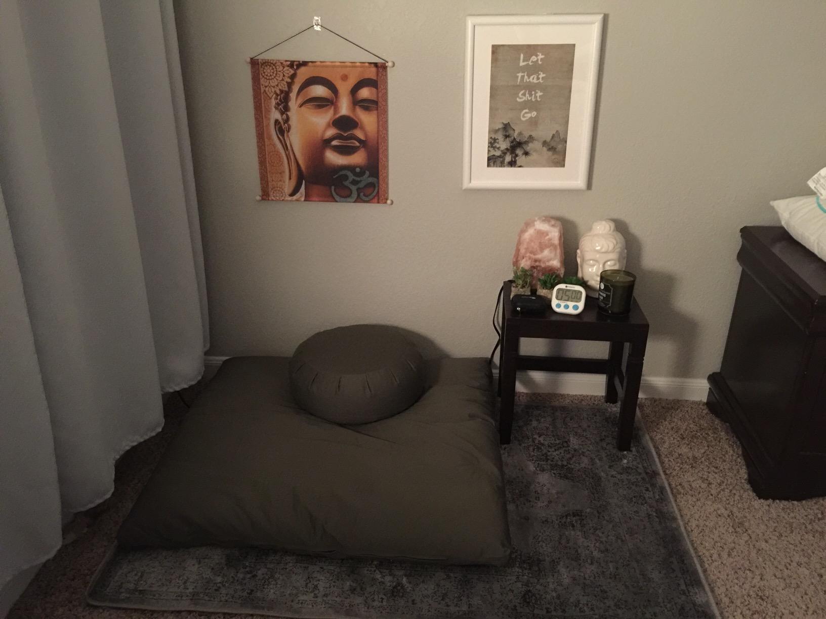 Buckwheat Zafu and Large Zabuton Meditation Cushion Set (2pc) customer photo 1