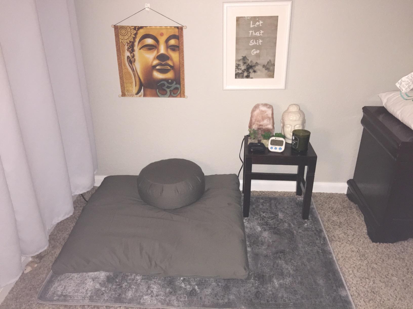 Buckwheat Zafu and Large Zabuton Meditation Cushion Set (2pc) customer photo 2