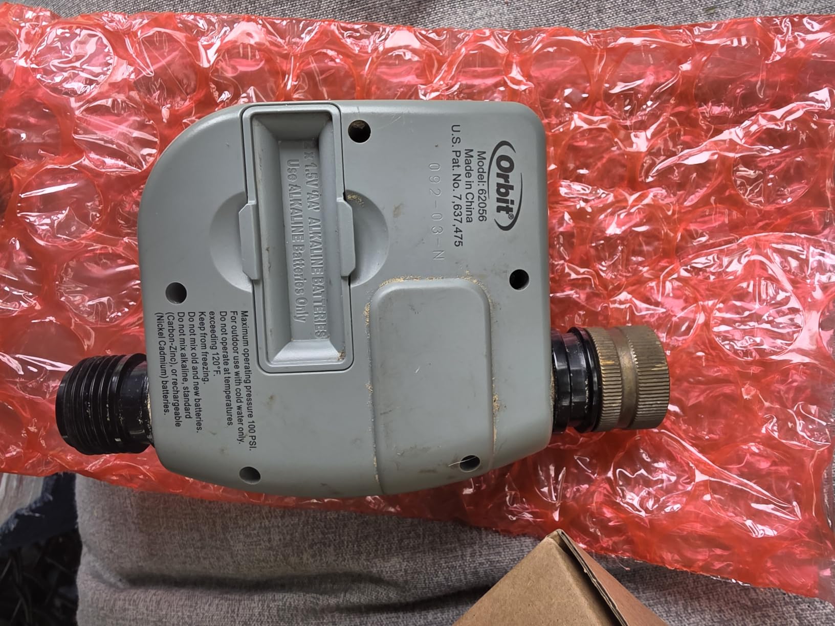 Orbit One Outlet Single-Dial Hose Faucet Timer - Easy Programmable - For Garden Watering System - LCD Hose Timer - 62056 customer photo 1