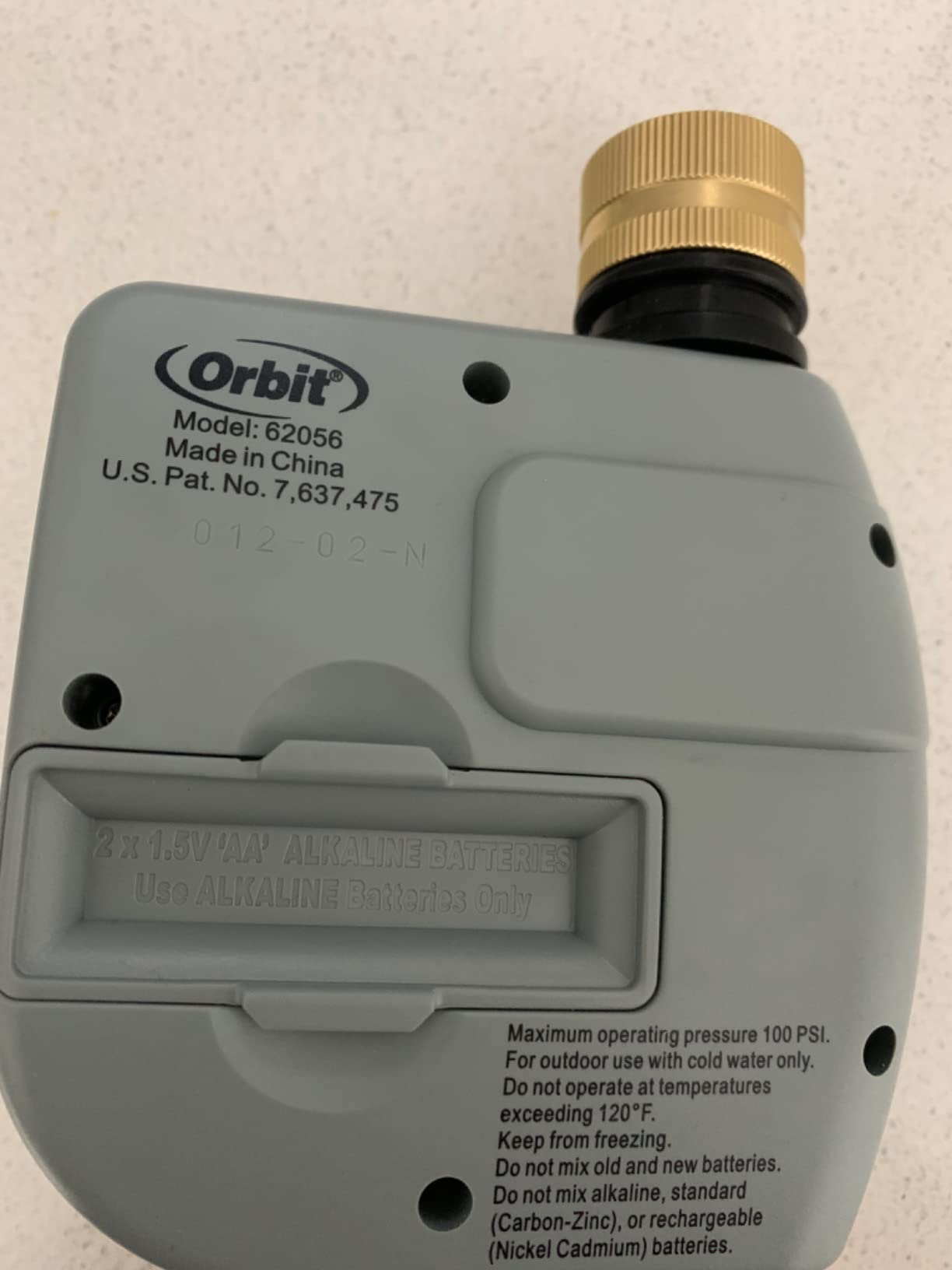 Orbit One Outlet Single-Dial Hose Faucet Timer - Easy Programmable - For Garden Watering System - LCD Hose Timer - 62056 customer photo 2