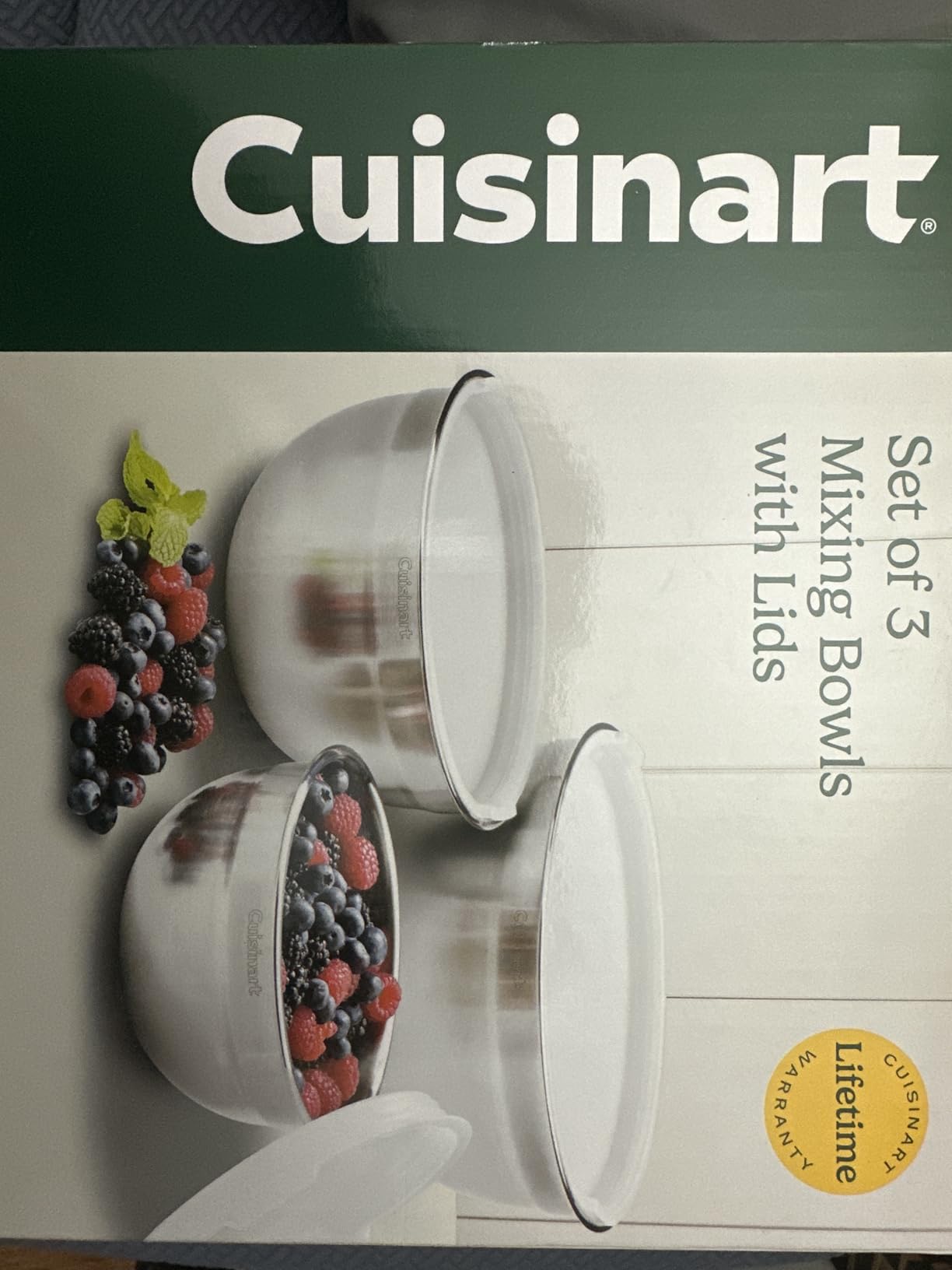 Cuisinart Mixing Bowl Set, Nesting Bowls, Stainless Steel, 3-Piece customer photo 2