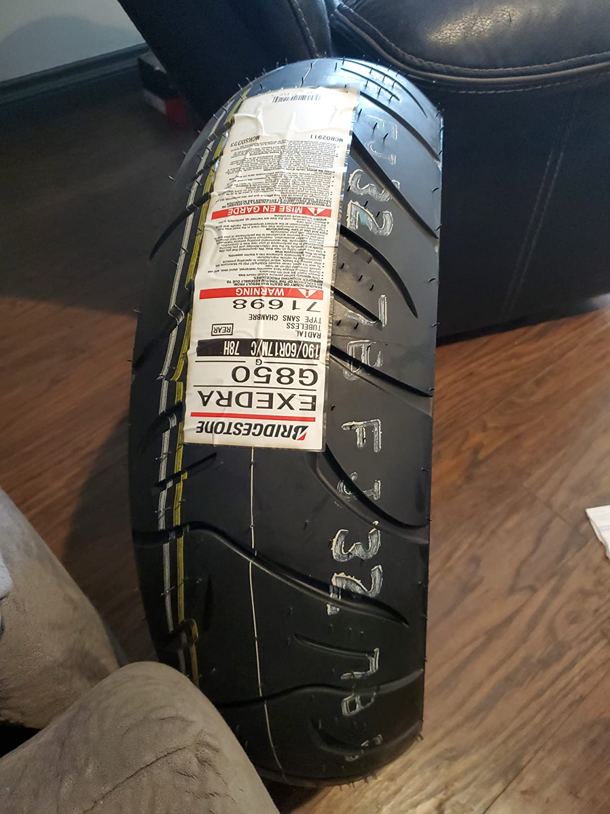 Bridgestone Excedra G850 Cruiser Rear Motorcycle Tire 190/60-17 customer photo 1