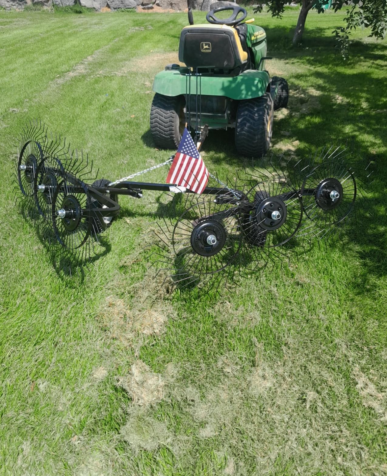 Yard Tuff 60 Inch Acreage Rake, Steel Tow Behind Dethatcher Attachment for Lawn & Garden - Heavy-Duty Dethatching Accessories for ATV, UTV and Utility Tractor Machines customer photo 1