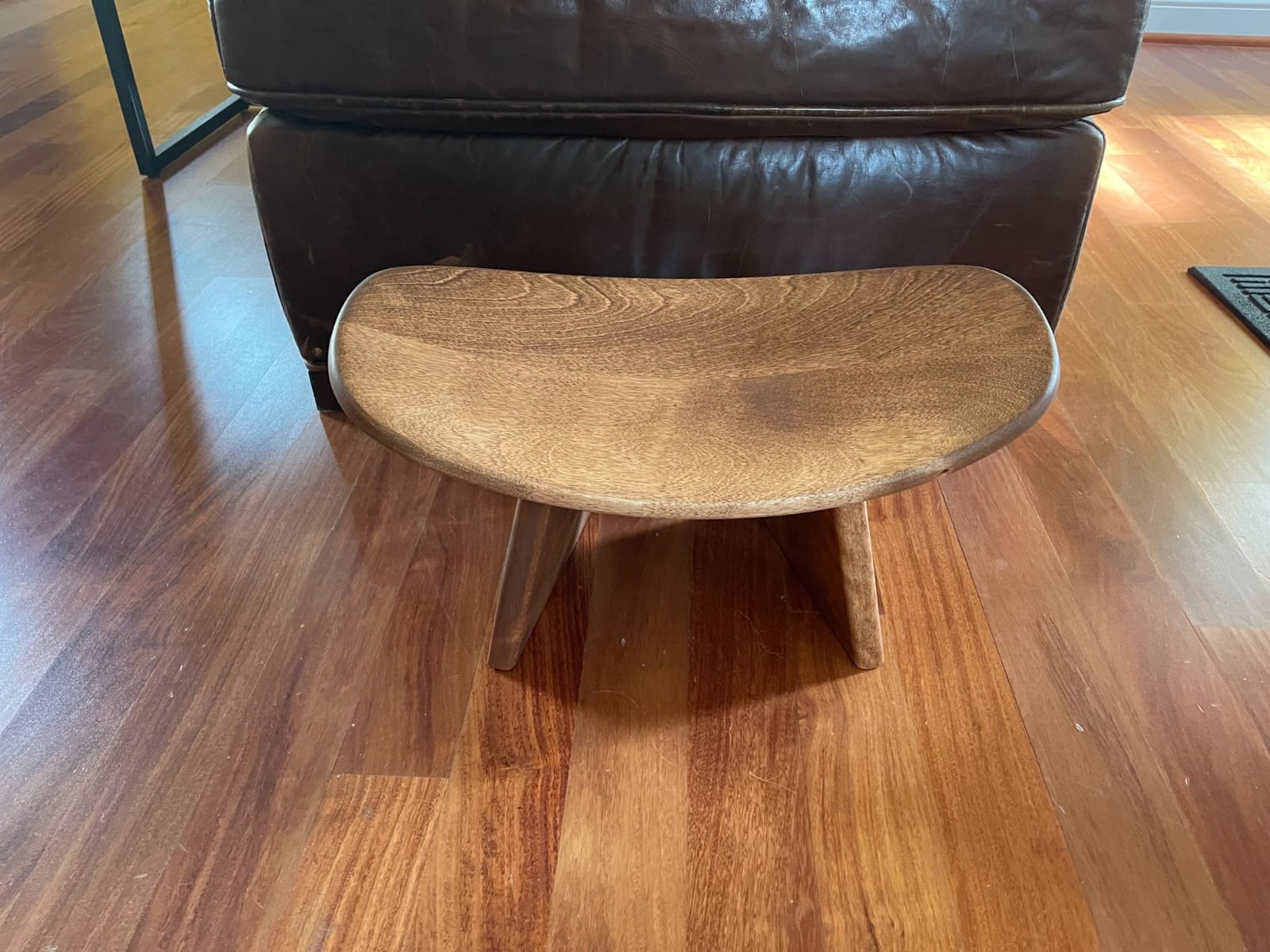 Meditation Bench IKUKO, Travel Yoga Stool, Walnut, Standard customer photo 2
