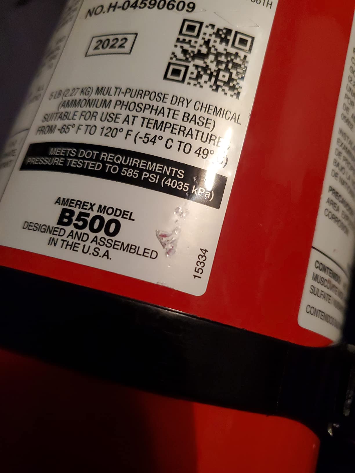Amerex B500 Fire Extinguisher, 5 lb. ABC Dry Chemical customer photo 2