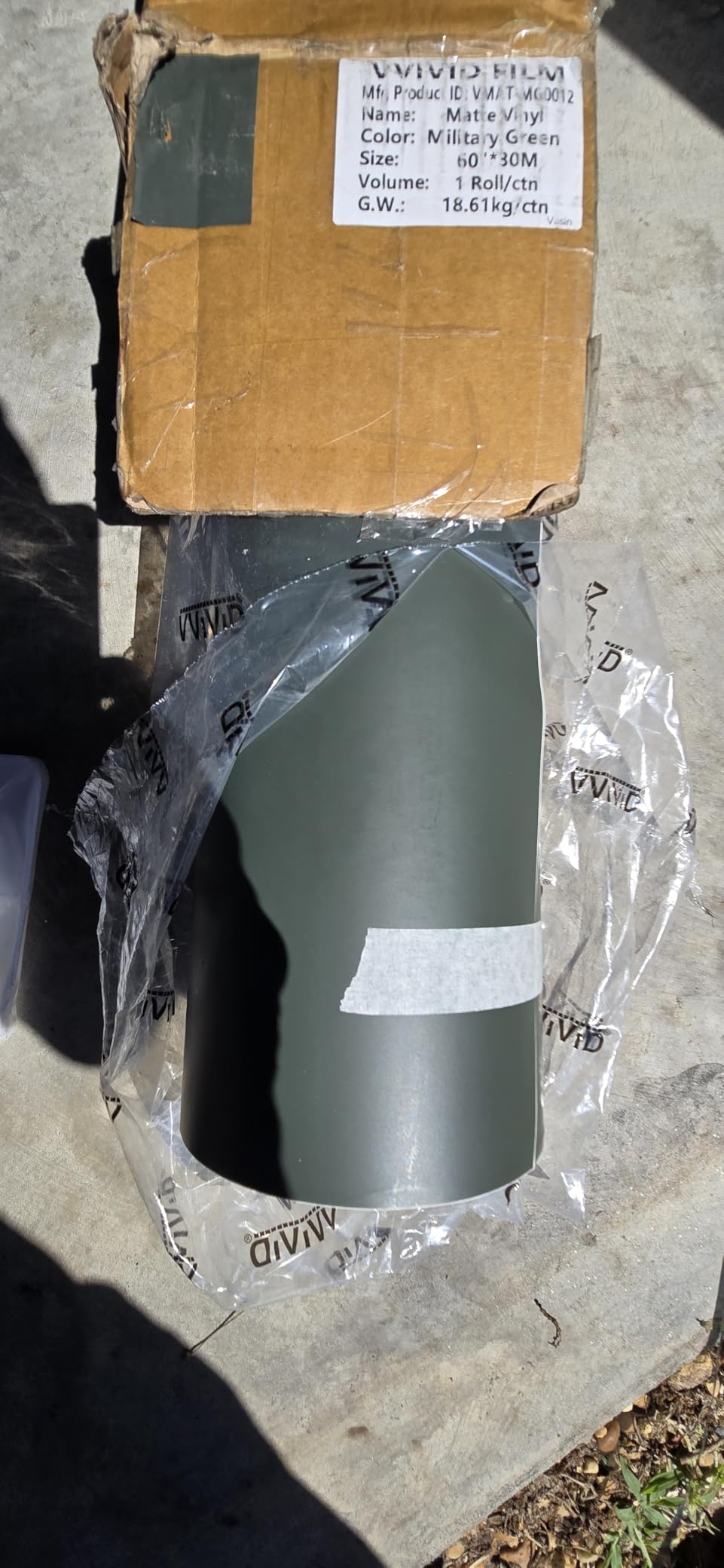 Matte Military Army Green 5ft x 25ft 125sq ft Cast Vinyl Decal Bubble-Free Car Wrap Interior customer photo 1