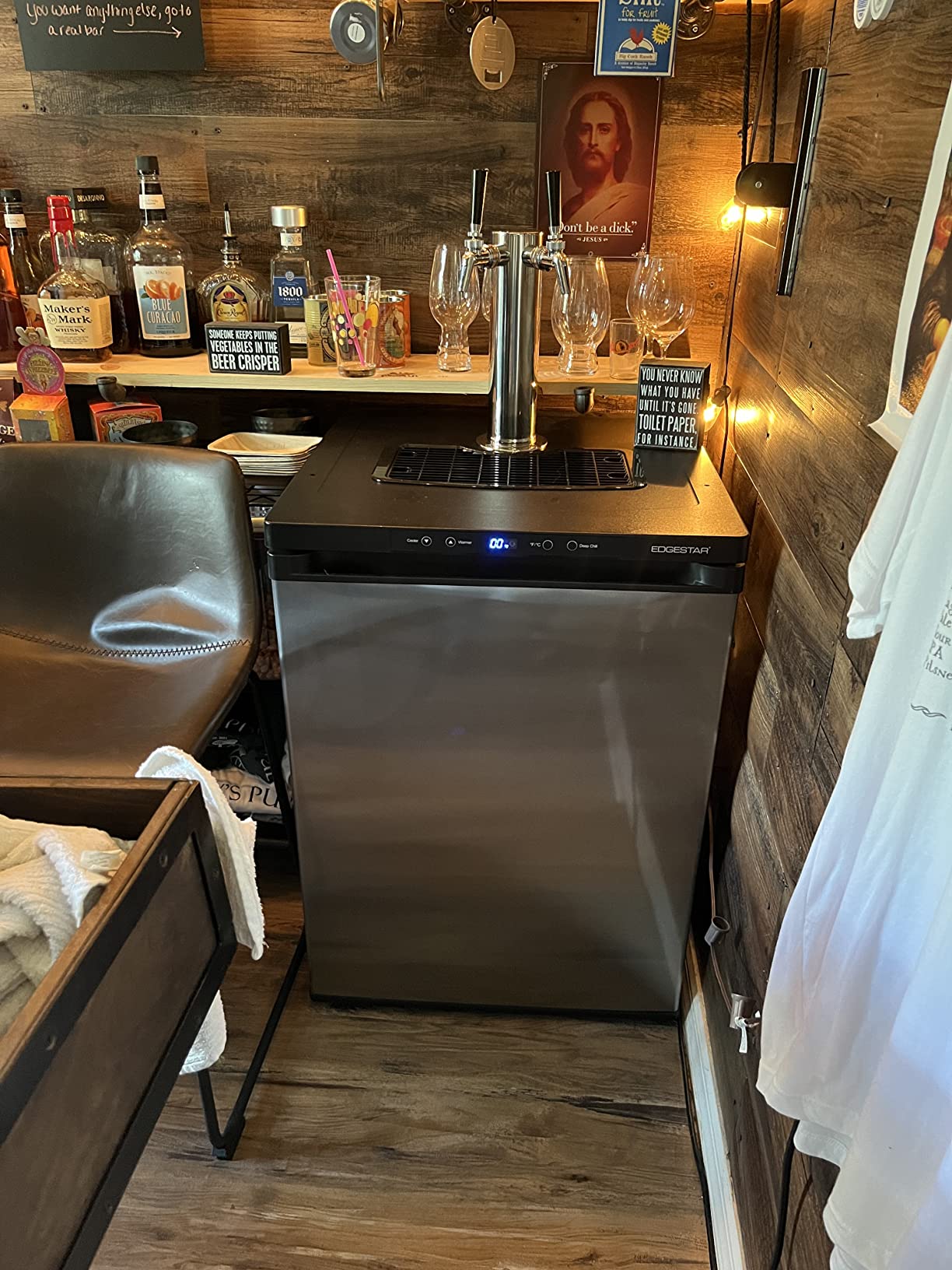Kegco KC3000TWIN Full Size Dual Tap Kegerator with Digital Display - Black customer photo 2