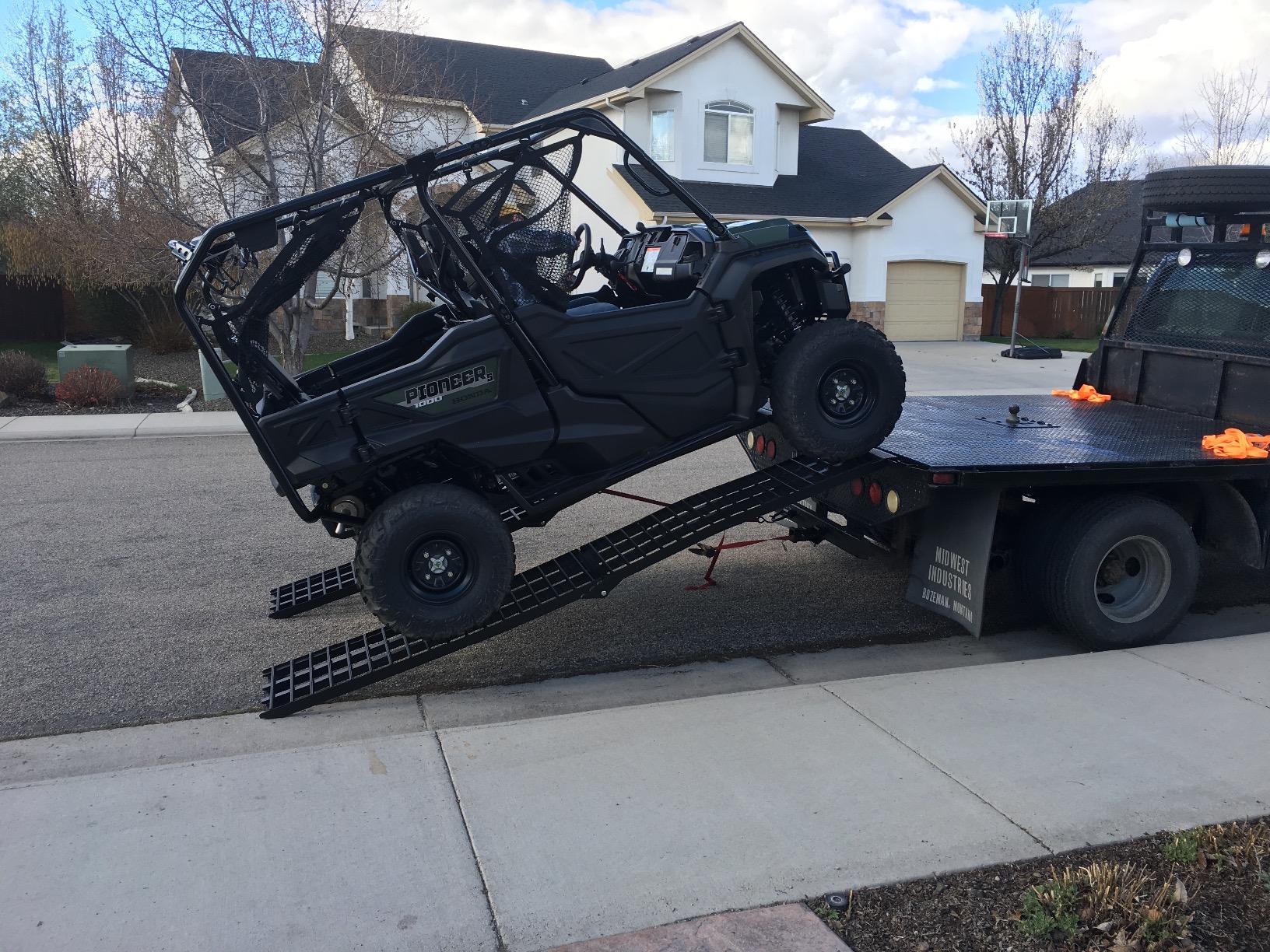 10' UTV/ATV Ramps for Loading Pickup Trucks, 2,000 lb Cap, Titan Ramps | ATV loading, truck or trailer, safety straps included, quad, four-wheeler, golf cart customer photo 2