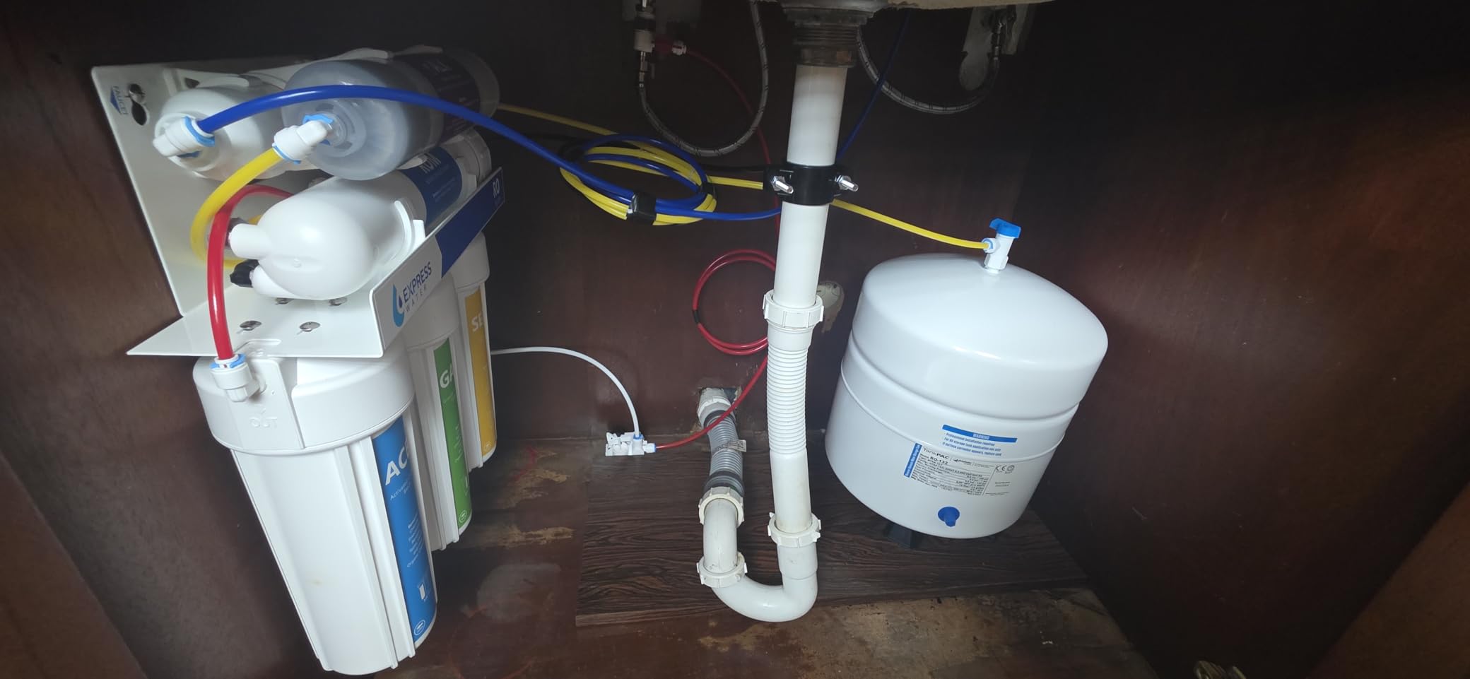 Express Water ROALK5D, 10-Stage Under Sink RO System, Alkaline, 50 GPD | NSF Certified 372, Deluxe Chrome Facuet, Reduces 99% of Impurities, BPA Free, Leak Detection customer photo 1