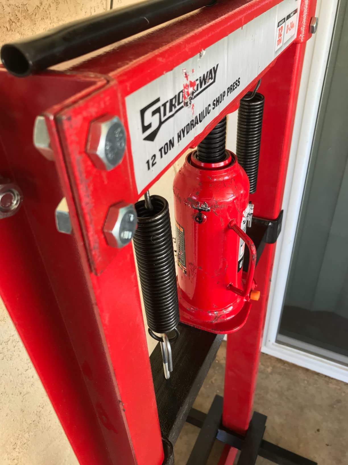 Strongway 12-Ton Hydraulic H-Frame Shop Press | Controlled pressing force, Automotive repair, Bearing service, Straightening/fabrication, Shop-ready construction customer photo 1
