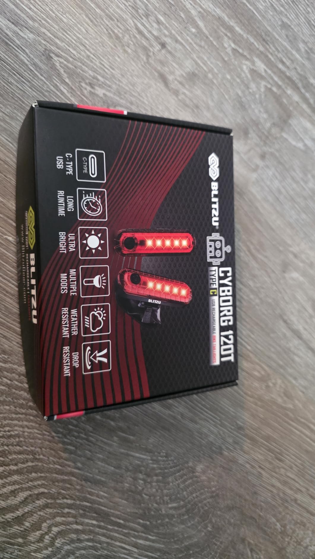 BLITZU Bike Tail Light, 2 Pack USB-C Rechargeable LED Bicycle Rear Lights | 120T, Bright LED, High Visibility Beam, 4 Modes, Easy Installation, Fast Charging, Long Battery Life, Durable, Waterproof customer photo 2