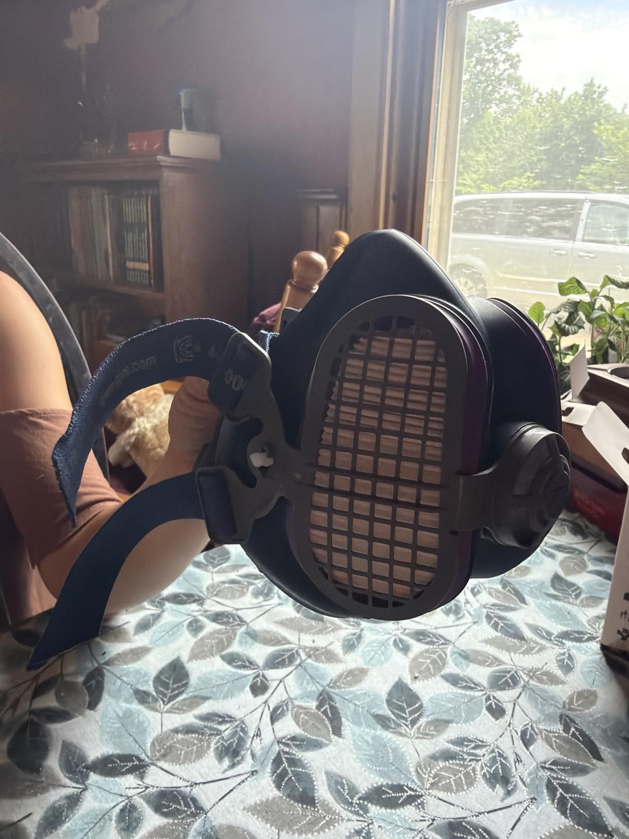 GVS SPR457 Elipse P100 Dust Half Mask Respirator with replaceable and reusable filters included, blue, m/l size customer photo 1