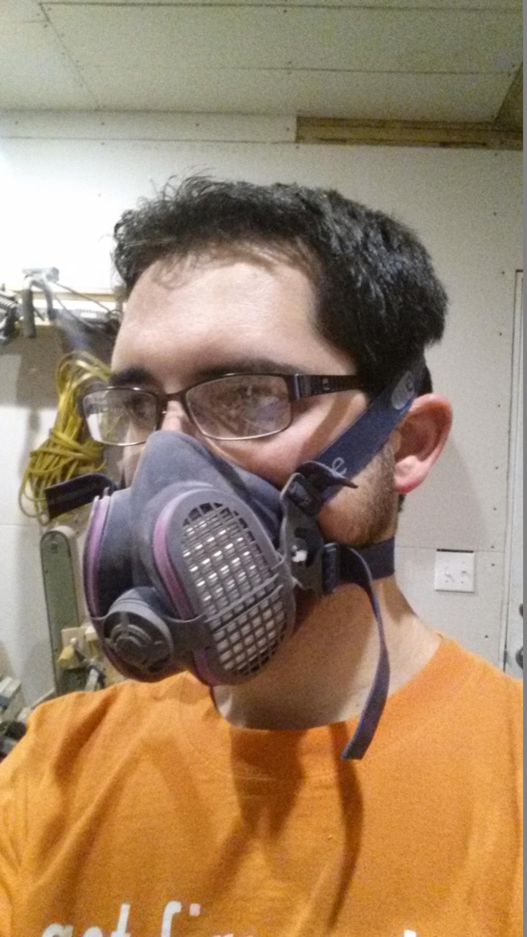 GVS SPR457 Elipse P100 Dust Half Mask Respirator with replaceable and reusable filters included, blue, m/l size customer photo 2