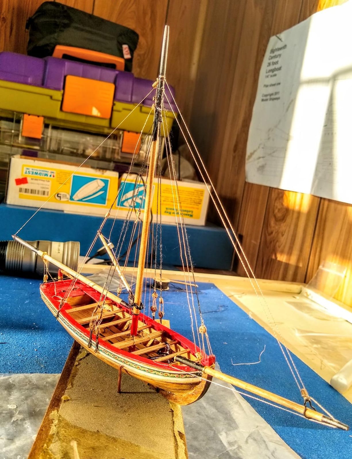 Model Shipways 18th Century Longboat Wood Model Kit 1:48 - Beginner to Intermediate Level - True Plank-on-Frame - Model Boat Kit for Adults to Build customer photo 2