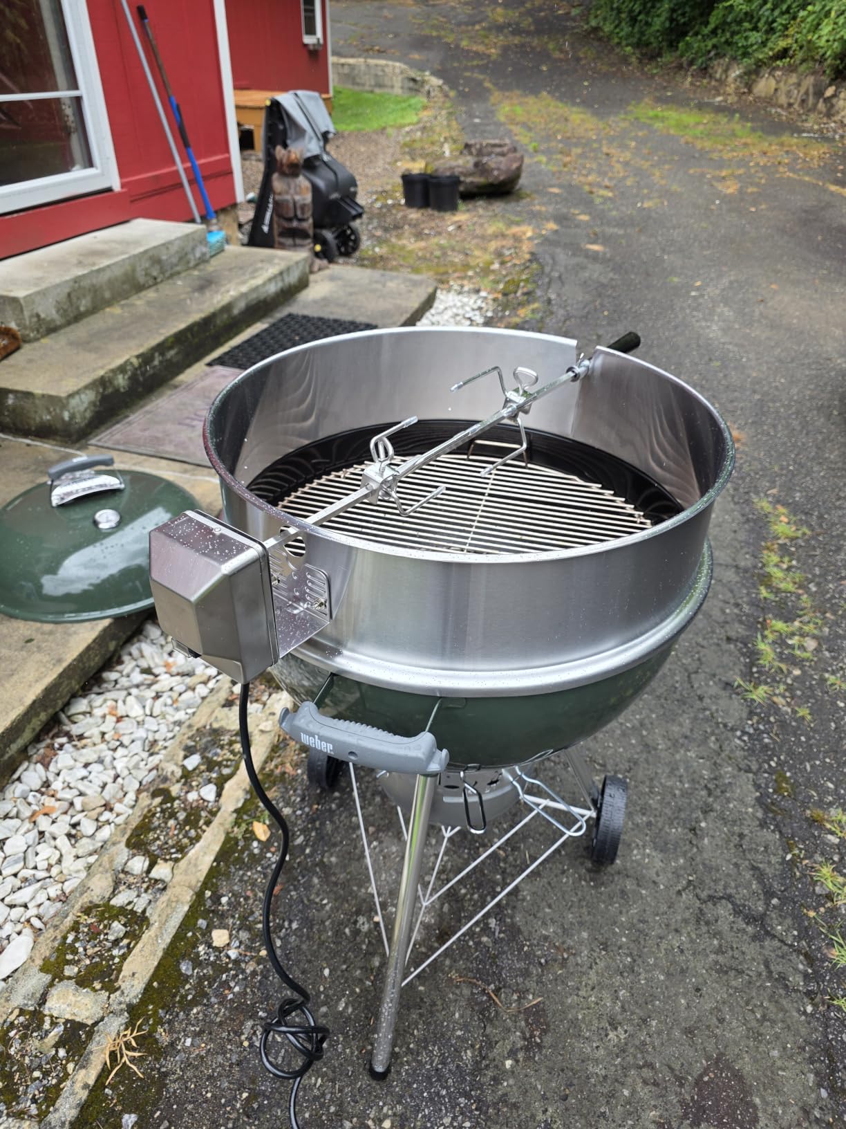 onlyfire Stainless Steel Rotisserie Ring Kit for Weber 22