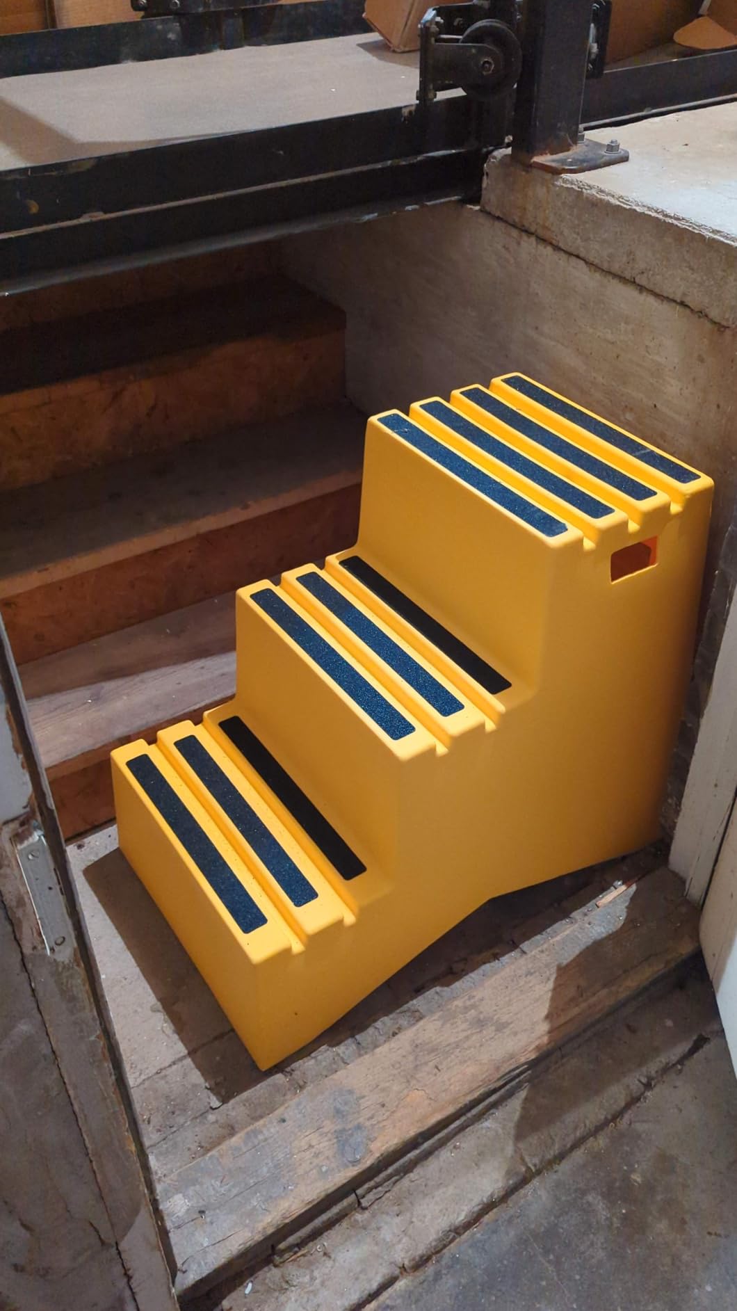 Vestil VST-3-Y Polyethylene Step Stool, 3 Step, Yellow customer photo 2