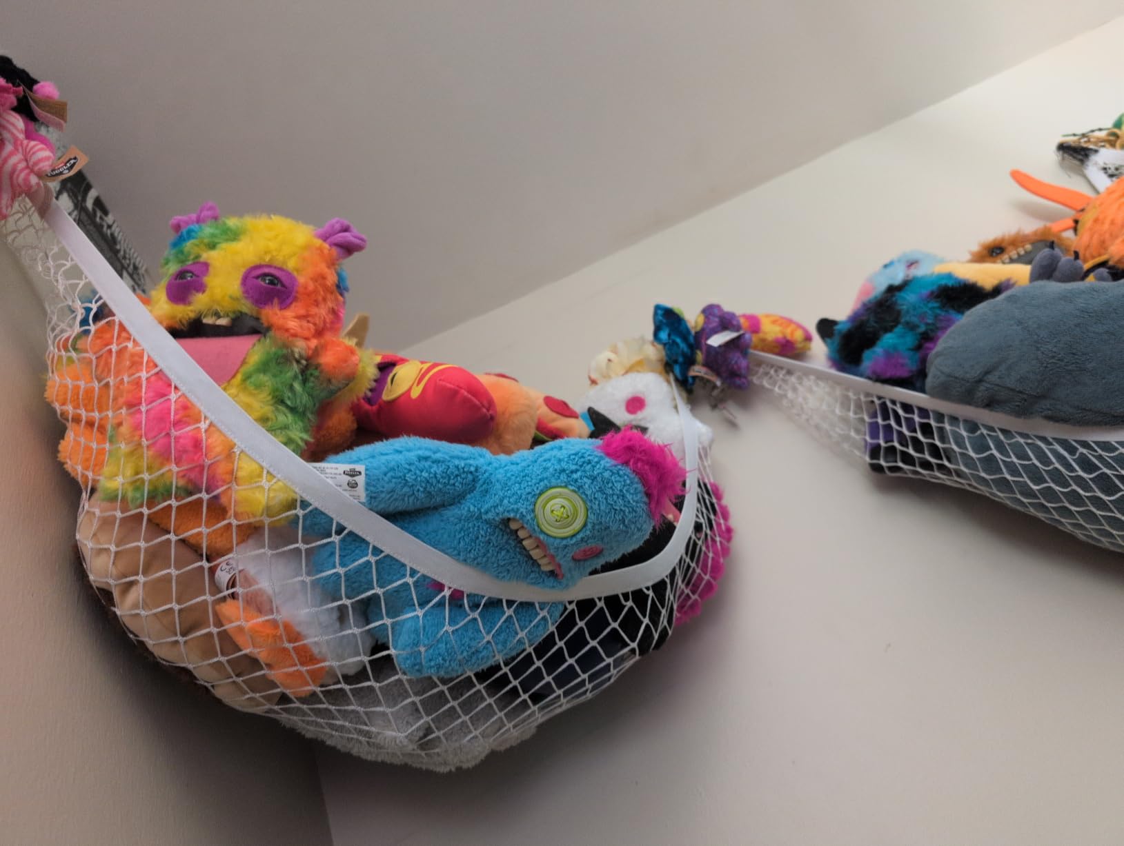 Stuffed Animal Hammock 2 Pack | Corner Stuffed Animal Storage & Plushie Net | Toy Hammock for Stuffed Animals | Holds 12lbs | Easy Hang, All Hardware Included | White Bedroom Decor | by Lilly's Love customer photo 1