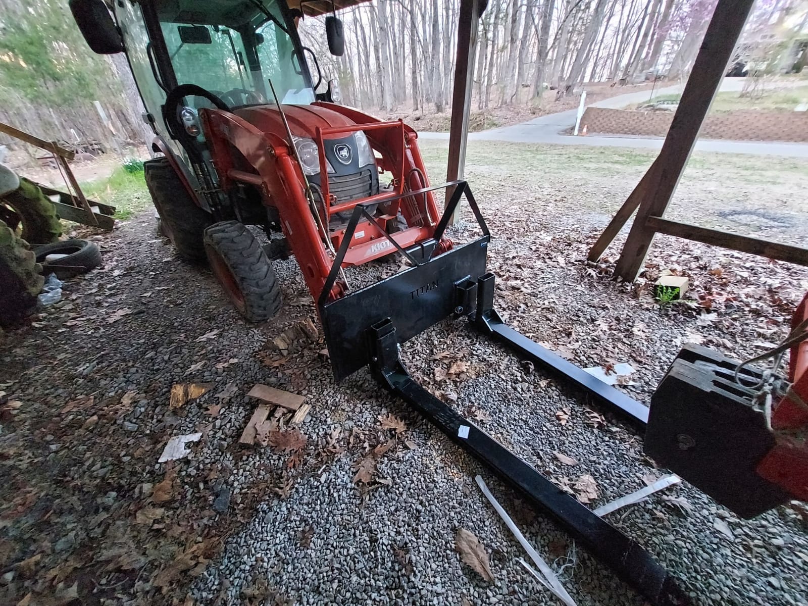 Titan Attachments Pin-On Pallet Fork Frame Attachment, 46