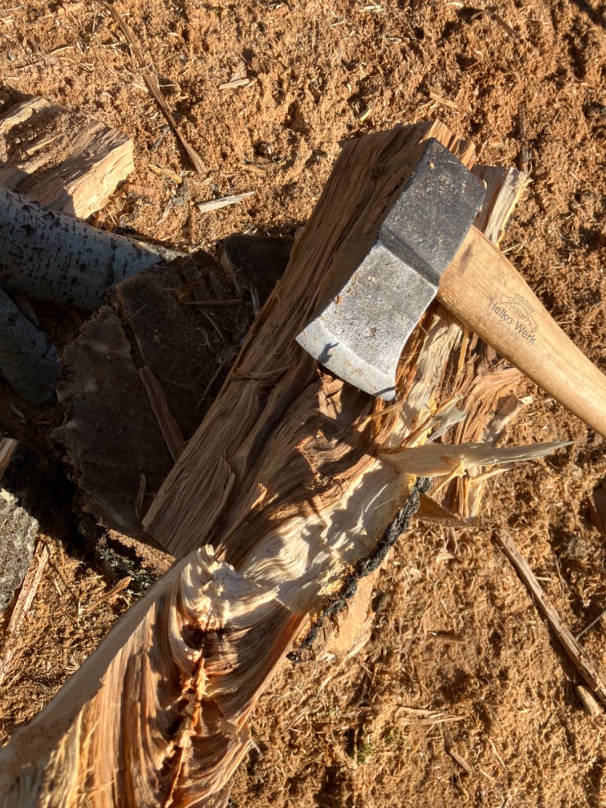 1844 Helko Werk Germany Traditional Saxon Heavy Log Splitting Axe (13588) | Made in Germany Heavy Duty Splitting Axe for Chopping Firewood and Splitting Logs Head 6-1/4 lbs, Handle 31 in. customer photo 1