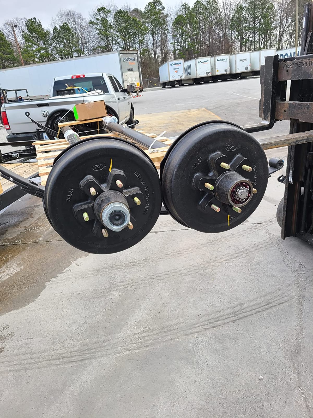 5,200 lb Tandem Trailer Axle Kit - Electric Brake Axles - Full Suspension Running Gear Kit customer photo 1