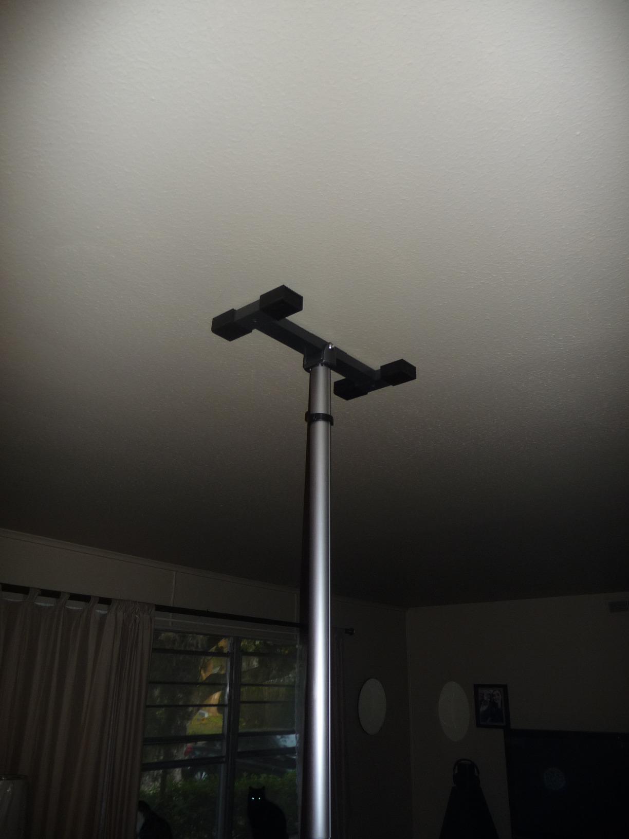 Signature Life Sure Stand Pole, Elderly Tension Mounted Floor to Ceiling Transfer-Pole, Bathroom Safety Grab Bar and Stability Rail with Adjustable Curved Hand Grips and Padded Handle, Deep Bronze customer photo 2