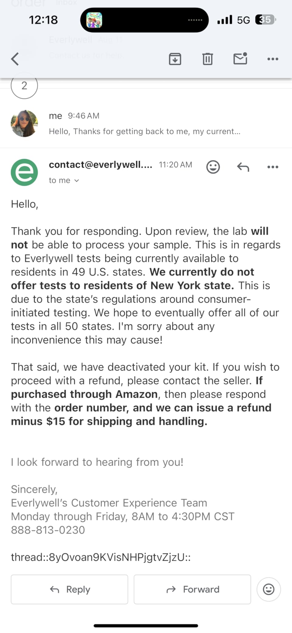 Everlywell At-Home Thyroid Test Collection Kit for Women and Men, Get Accurate Results at Home from a CLIA-Certified Lab Within Days, for Ages 18 Plus customer photo 1