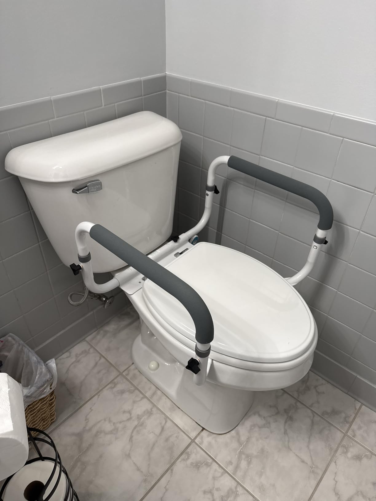 Vive Toilet Safety Rail - Adjustable Grab Bar - Compact Support Frame customer photo 1