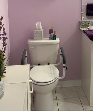 Vive Toilet Safety Rail - Adjustable Grab Bar - Compact Support Frame customer photo 2