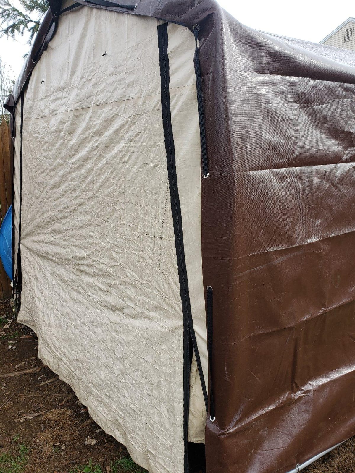 30' x 40' Super Heavy Duty 16 Mil Brown Poly Tarp Cover - Thick Waterproof, UV Resistant, Rip and Tear Proof Tarpaulin with Grommets and Reinforced Edges - by Xpose Safety customer photo 2