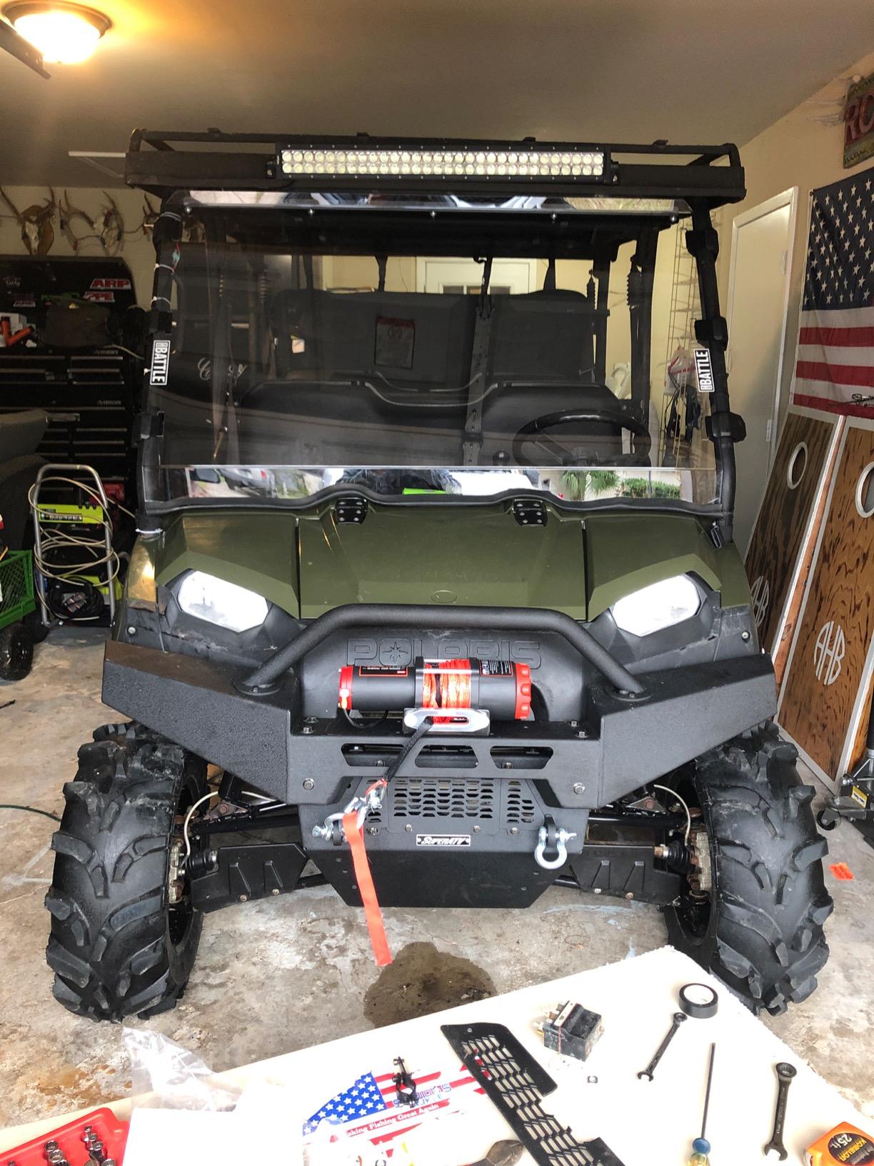 X-BULL 4500 lbs Winch 12V Electric Winch Kits with Fairlead, ATV/UTV Winch with Waterproof Synthetic Rope Winch with Wireless Remotes and Mounting Bracket customer photo 2