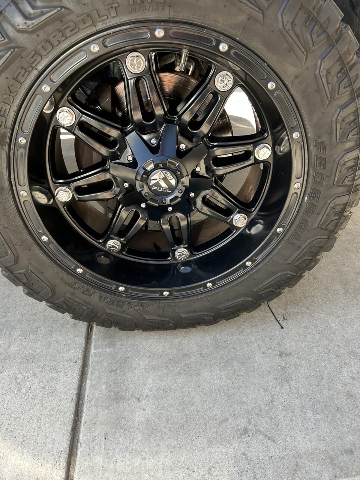FUEL Matte Black Chrome Rivets Wheel Center Caps One (1) 1002-53B M-447 8-Lug (with Screws) customer photo 1