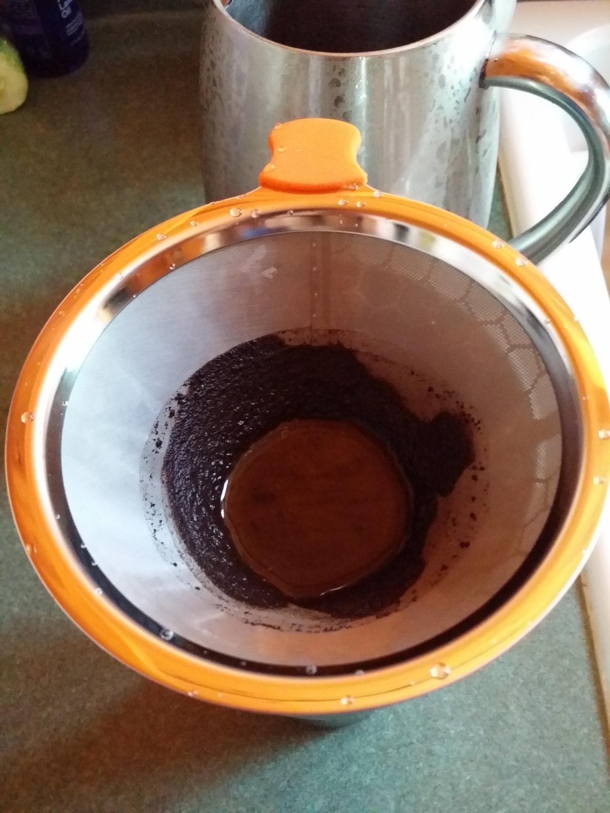 Pour Over Coffee Dripper, Stainless Steel Coffee Filter Reusable Pour Over Coffee Filter Cone Coffee Dripper with Removable Cup Stand and Bonus Brush customer photo 2