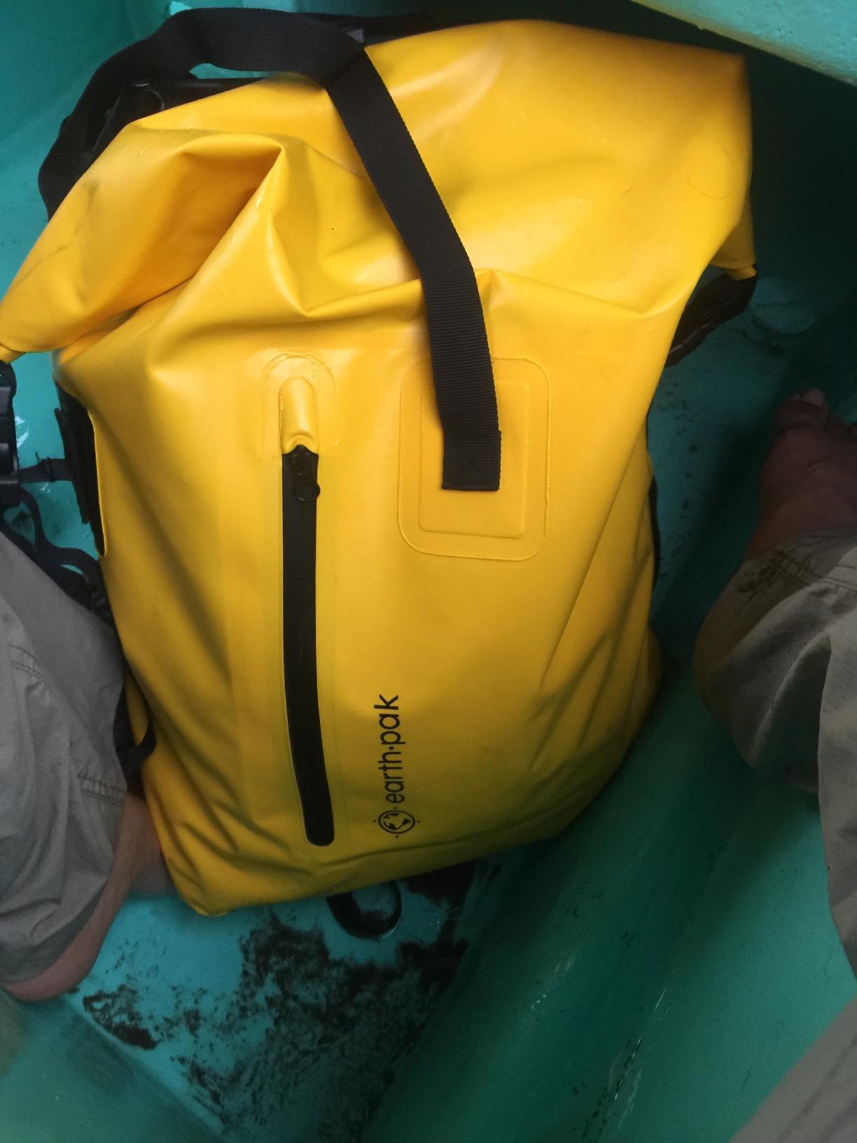 Waterproof Dry Bag Backpack 55L - Kayaking Boating Fishing Rafting Marine | Yellow 55L dry bag: 500D PVC, abrasion resistant build, IPX8 phone case for river and lake trips customer photo 1