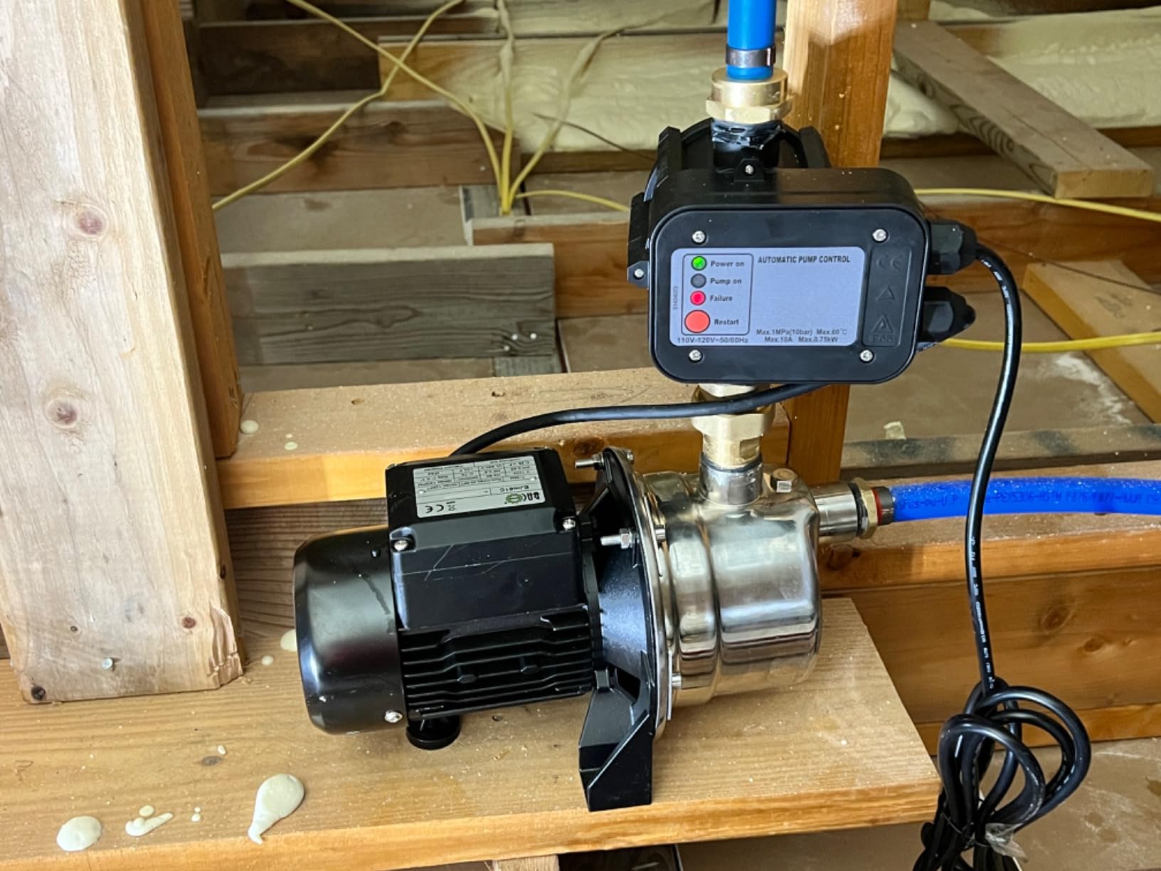 BACOENG Auto ON/OFF Stainless Steel Water Pressure Booster Pump w/Smart Controller for Tankless Water Supply Pressurization customer photo 2