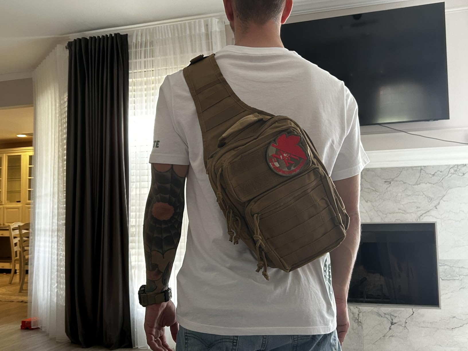 REEBOW GEAR Tactical Sling Bag for Men Military Single Shoulder Backpack Outdoor EDC Range Pack customer photo 2