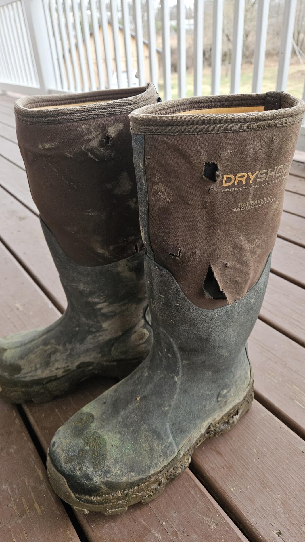 Dryshod Mens Haymaker Hi Hard Working Boots - Rubber Waterproof Pull-On customer photo 2