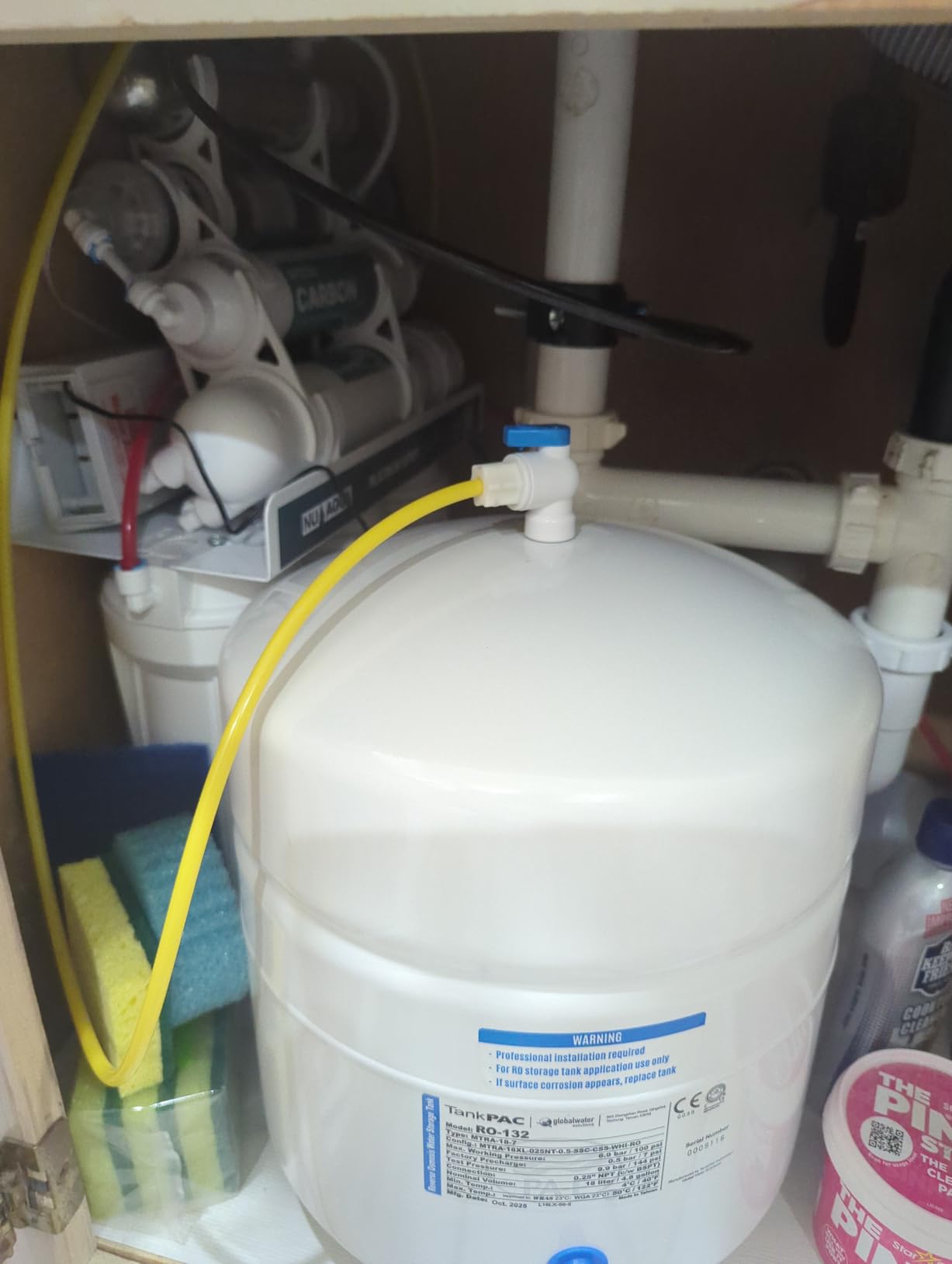 NU Aqua 7-Stage UV Alkaline Under Sink Reverse Osmosis Water Filter System | Includes Faucet & Tank, PPM Meter, 100 GPD Fast Flow Rate, Easy Undersink Install, Remineralization Kitchen Water Filtration customer photo 1