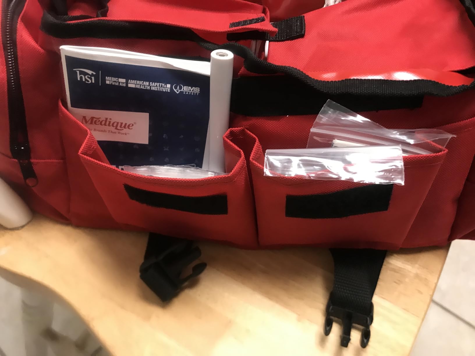 MFASCO Complete Emergency Response First Aid Kit Trauma Bag - 415 Piece Fully Stocked Supplies for Disaster Preparedness | for Business, Schools, Organizations, Groups, Home Safety (Reflective - Red) customer photo 1
