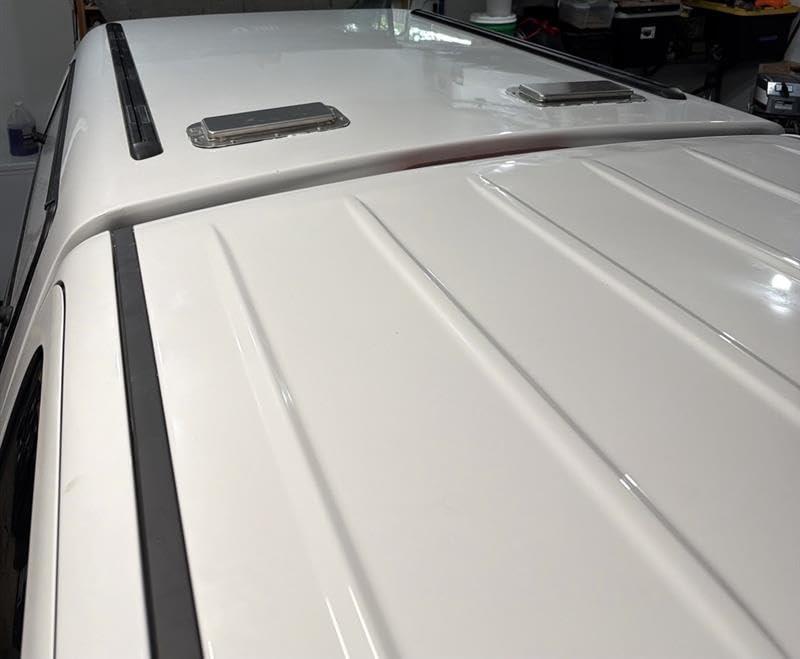 Horse Trailer RV Camper Enclosed Roof Vent 1 Pair Aluminum Popup Air Flow Low Profile and Gaskets. Bidirectional Lid to allow air passage front to back. customer photo 1