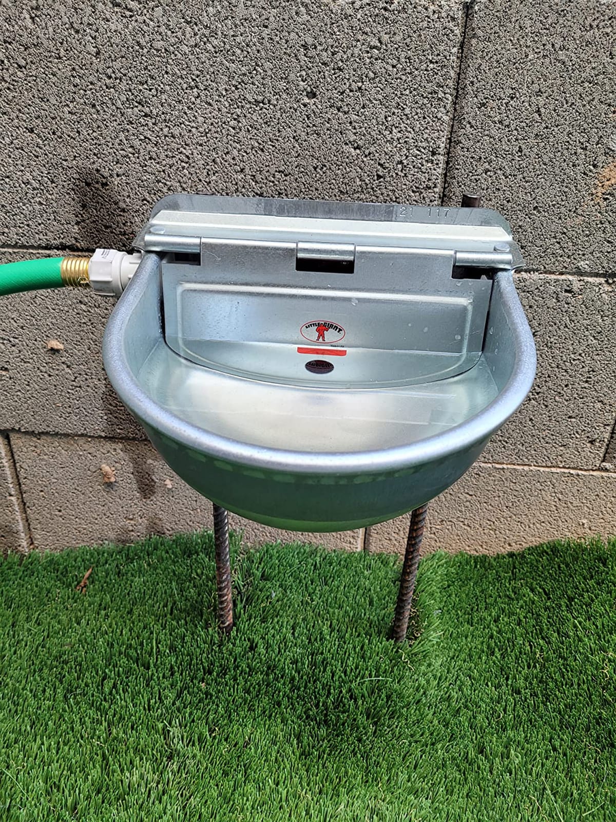 Little Giant 88SW All Purpose Automatic Stock Waterer for Horses, Cattle and Other Outside Animals; Galvanized Steel; Connects 1/2