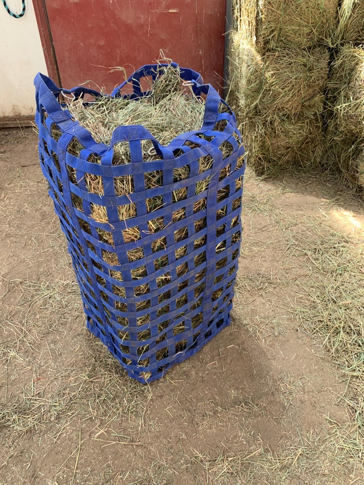 Derby Originals XL Go Around Slow Feeder Horse Hay Bag with Super Tough Bottom and 1 Year Warranty, Royal Blue, 71-7132RBL customer photo 1
